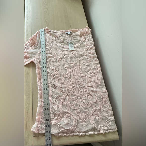 Express Blush Pink Embroidered Sheer Top / Size Large NWT - Picture 14 of 14